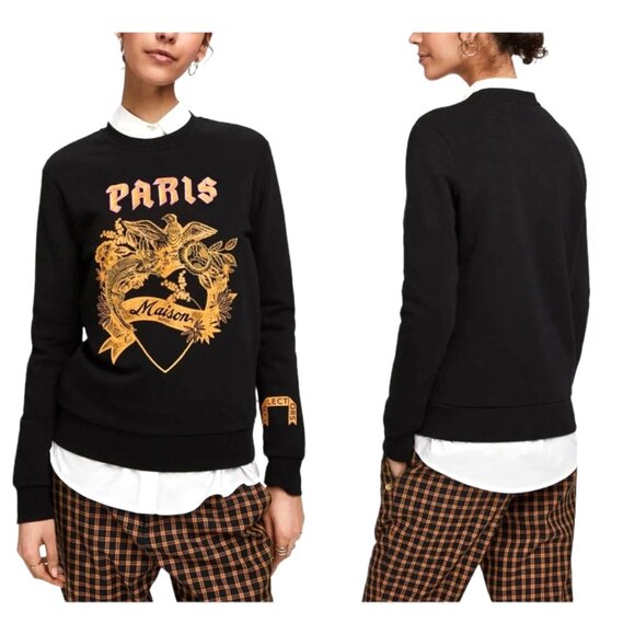 Scotch & Soda Tops - Scotch & Soda Black and Gold Sweatshirt